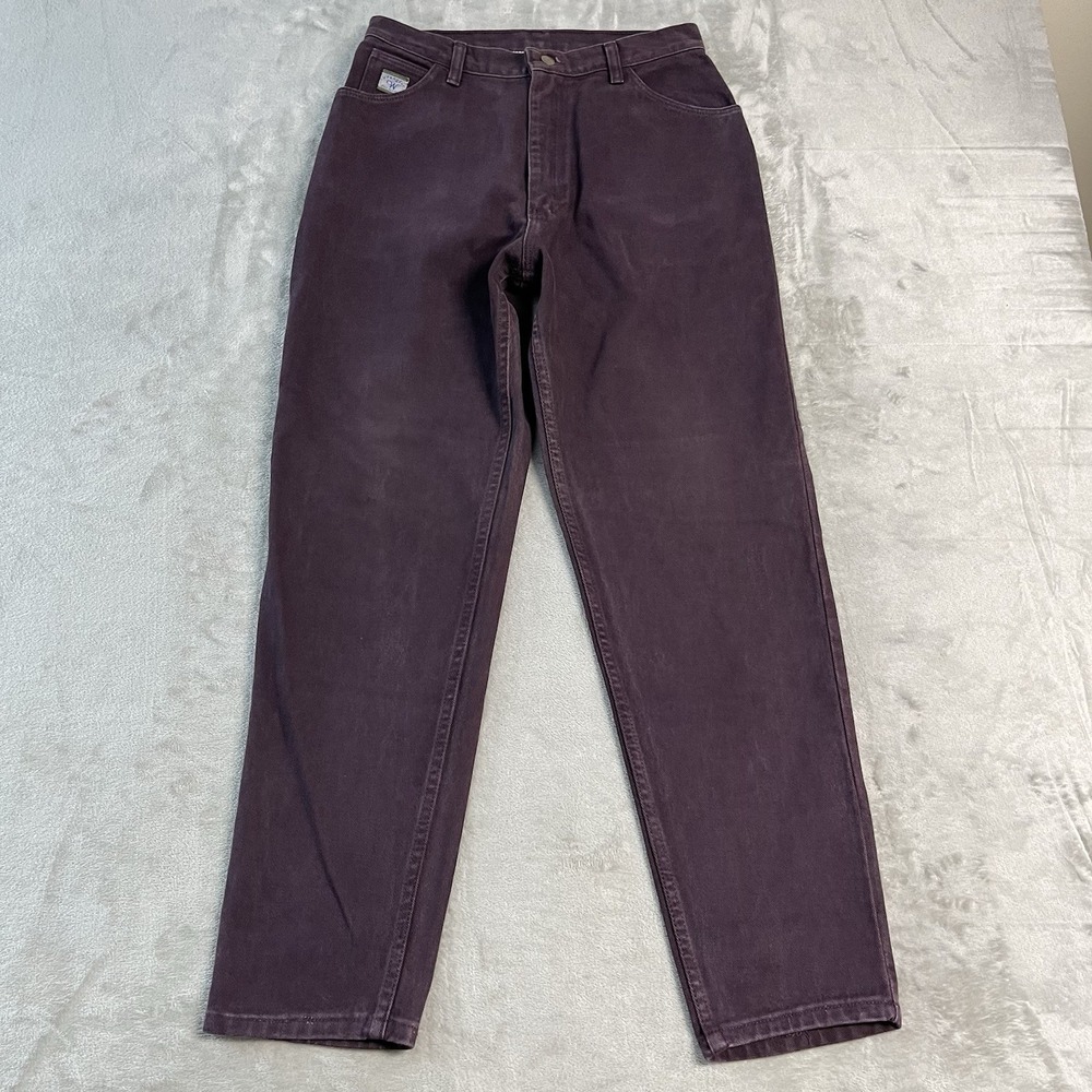 Vintage Wrangler For Women 12x30 Purple Jeans USA Made Straight Leg Cotton Pants